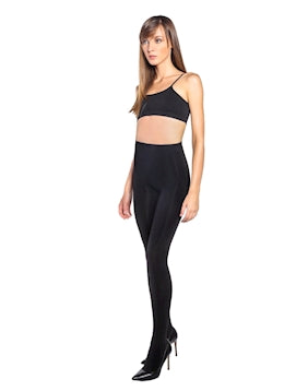 s Opaque Luxe 120 Denier tights with a flat elastic waistband